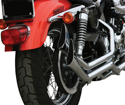 PAUGHCO - 7194SBS - 1-3/4'' Side-by-Side Upsweep Fishtail Exhaust System for Harl