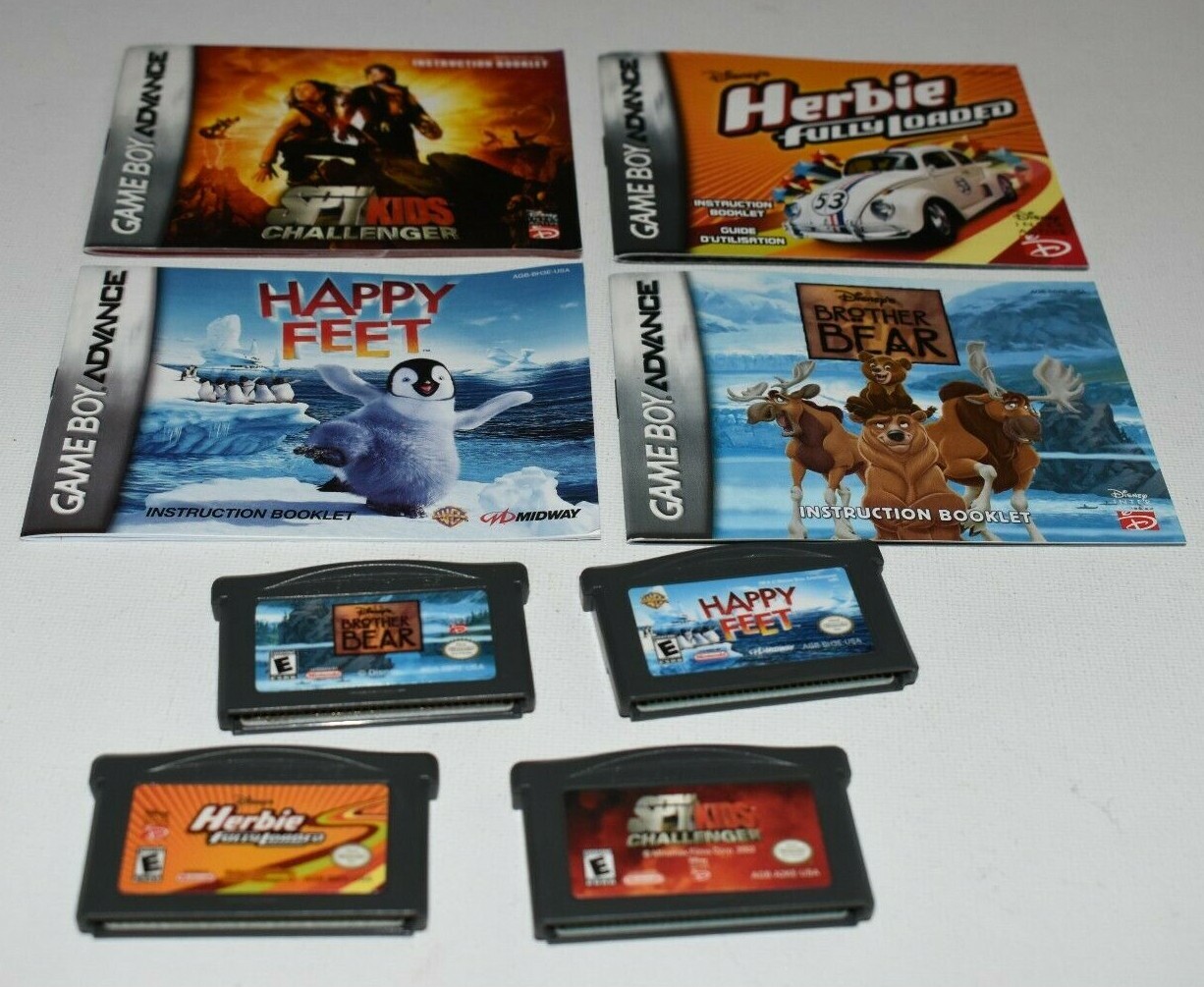 GBA★HAPPY FEET 海外版 端子清掃済み★箱付・説明書付・ソフト付 Happy Feet [AGB-BH3E USA] Box Scan : Artificial Mind and