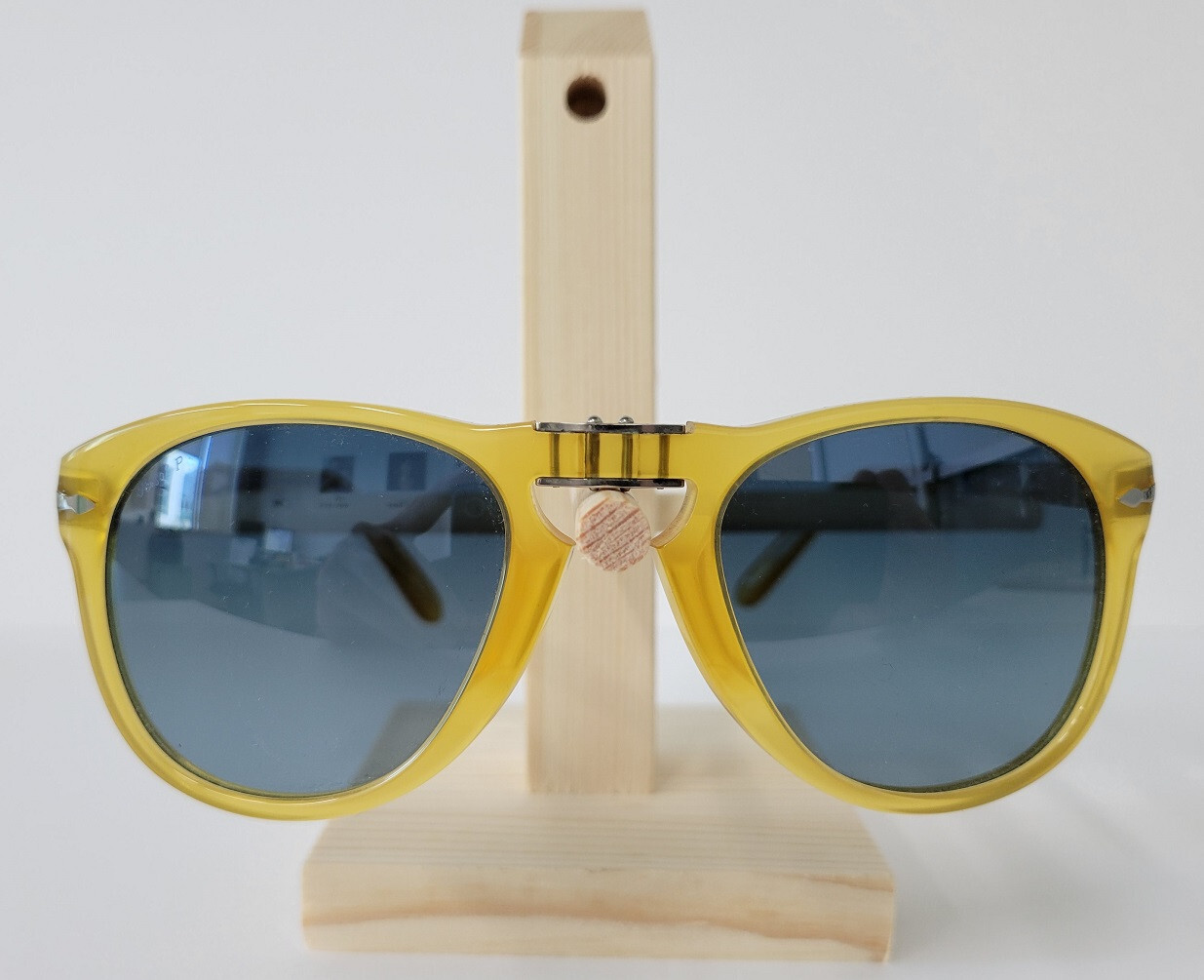 Pre-owned Persol 714/sm Sunglasses 714sm Opal Steve Mcqueen 204s3 Polarized Authentic 54m In Yellow