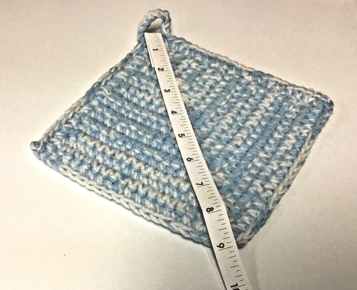 2 Handmade Hot Pads w/ loop hook~7x7