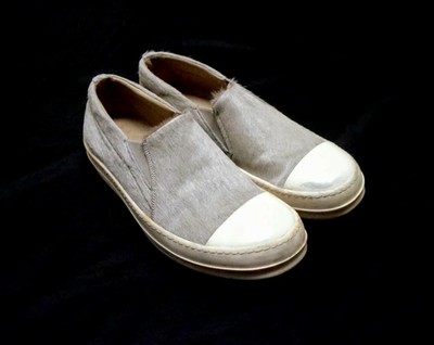 Rick Owens Boat Sneakers Slip On Shoes Gray 41 8 Ramones Geobasket Ponyhairのebay公認海外通販 セカイモン