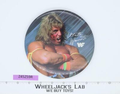 Ultimate Warrior Pin Button WWF WWE Wrestling Original 1980's Vintage