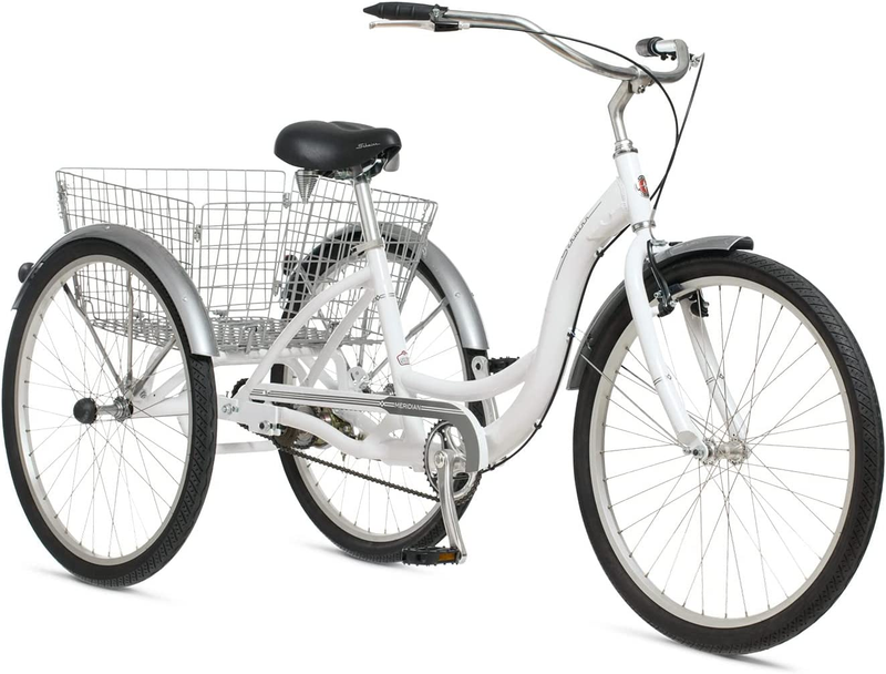 Meridian Adult Tricycle Bike, 24 & 26-Inch 3 Wheels, Low Ste