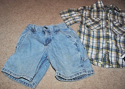 LOT OF 4 BOYS SIZE 4/5 NIKE ADIDAS MOSSIMO SHORT PANT SHIRT