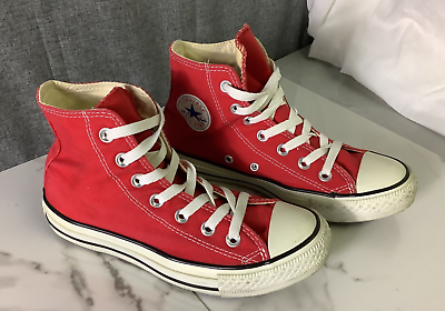 Cheap red 2024 high top converse