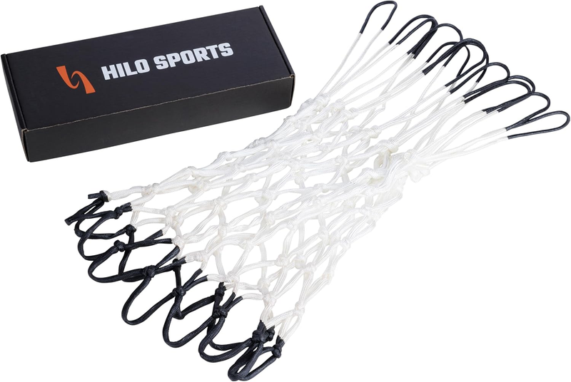 Rubber-Reinforced Heavy Duty Basketball Net - 12 Loops - All Weather - White - 7