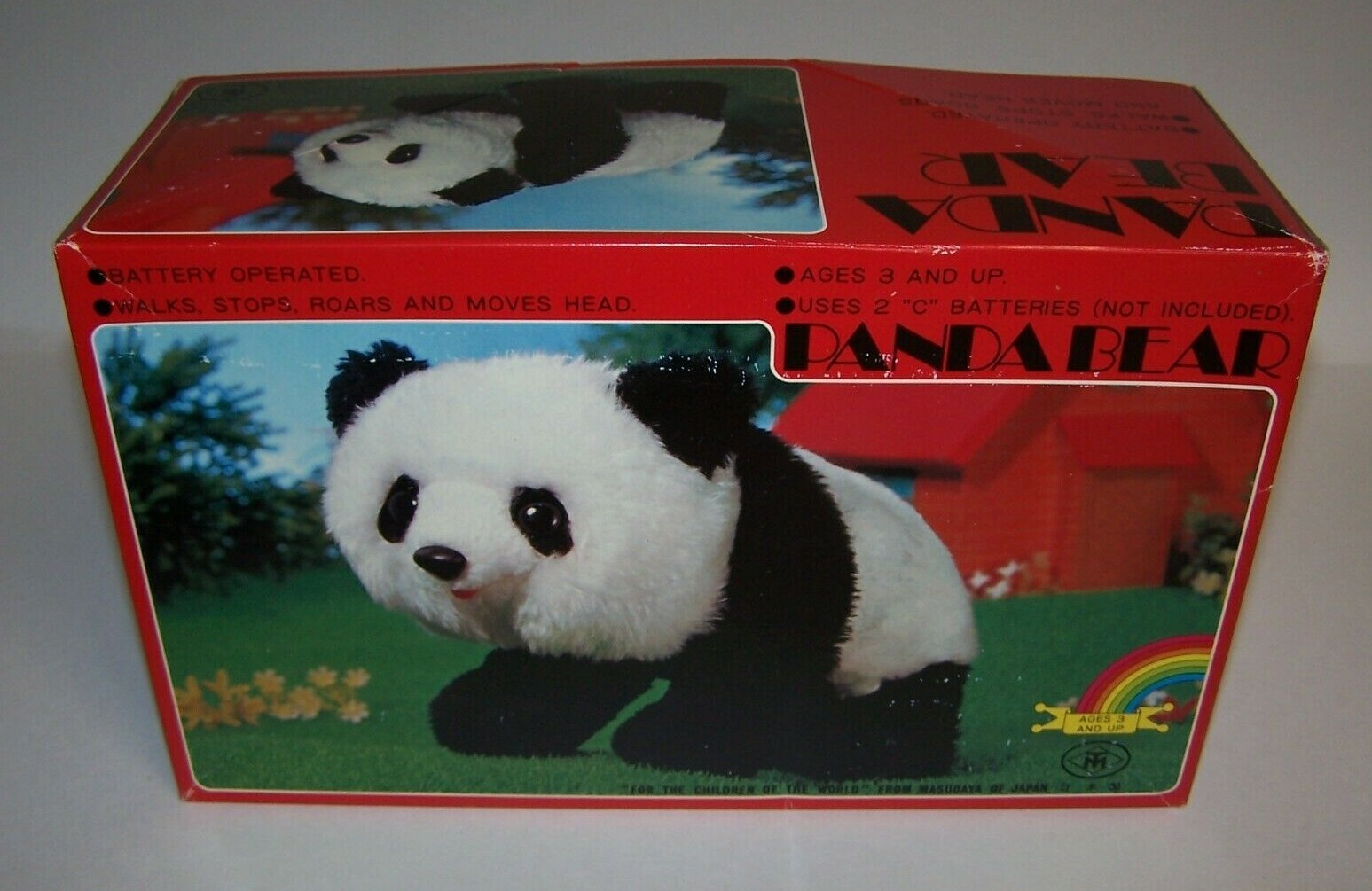 Robotic Panda Bear Walks Stops Roars and Moves Head TM