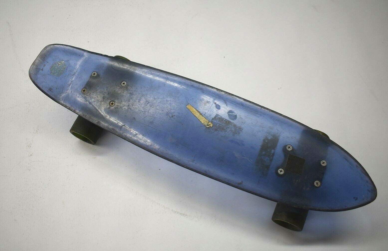 Vintage 1970's Blue See Thru Plexiglass Skateboard SFI Vintage 1970's Blue See Thru Plexiglass Skateboard SFI