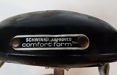 Vintage Schwinn Mesinger Comfort Form Black Bicycle Seat Varsity Continental