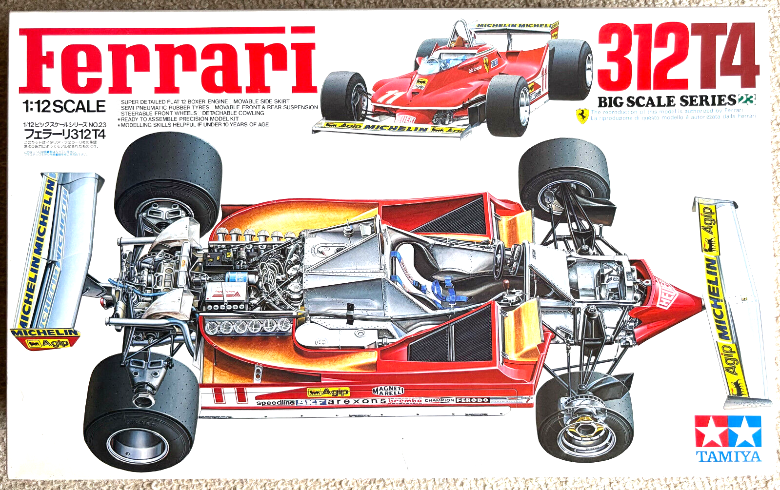 TAMIYA 1/12 FERRARI 312T4 F1 Racing Car Plastic Model Kit TAMIYA 1/12 FERRARI 312T4 F1 Racing Car Plastic Model Kit