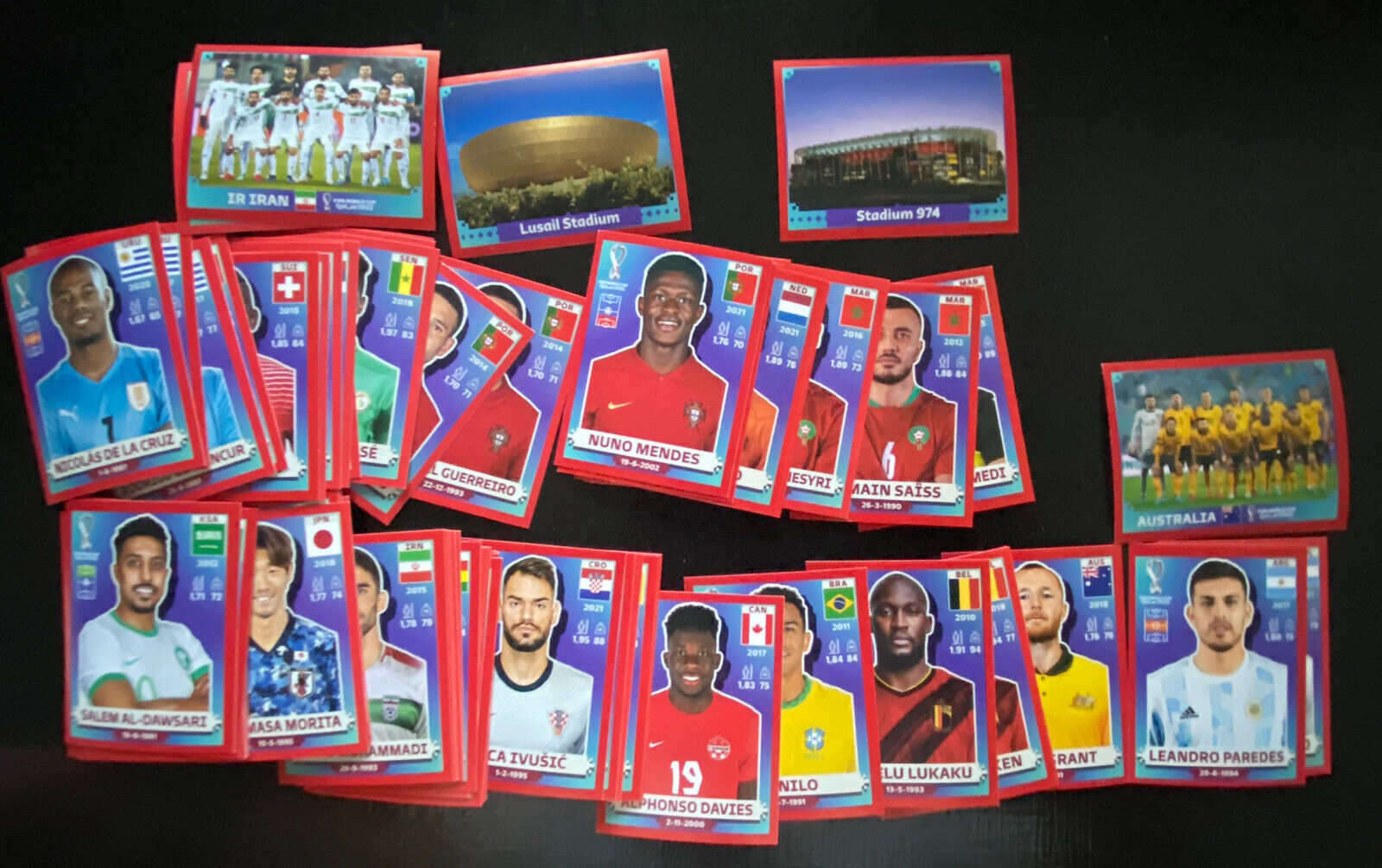 2022 Panini World Cup Qatar Stickers RED Border Parallel USA 2022 Panini World Cup Qatar Stickers RED Border Parallel USA