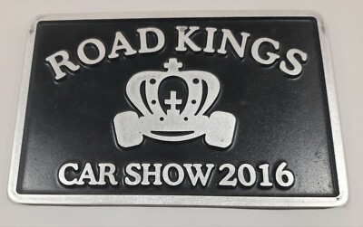Road Kings 2016 Car Show Original Hot Rod Car Club Plaque NOS Cast Alm. Plate