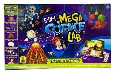 New! 6-in-1 Mega Science Lab Weird Science Kit Crazy Fun Experiments Set