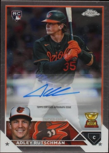 その他 Adley Rutschman 2023 Topps chrome RC Adley Rutschman 2023 Topps Chrome #1 SP Variation Wearing