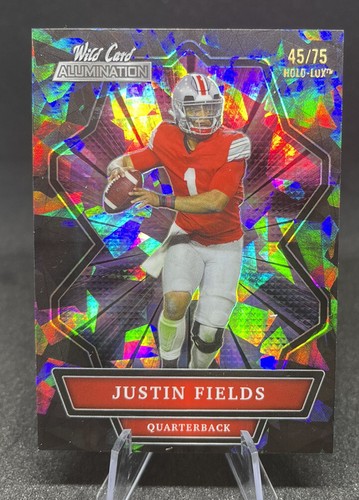 2021 Wild Card Alumination Justin Fields Rookie ABC-2 Black
