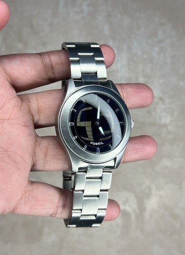 y2k FOSSIL Big Tic JR-8122, Animated Black Watch, Steel Band, Box + New Battery y2k FOSSIL Big Tic JR-8122, Animated Black Watch, Steel Band, Box + New Battery