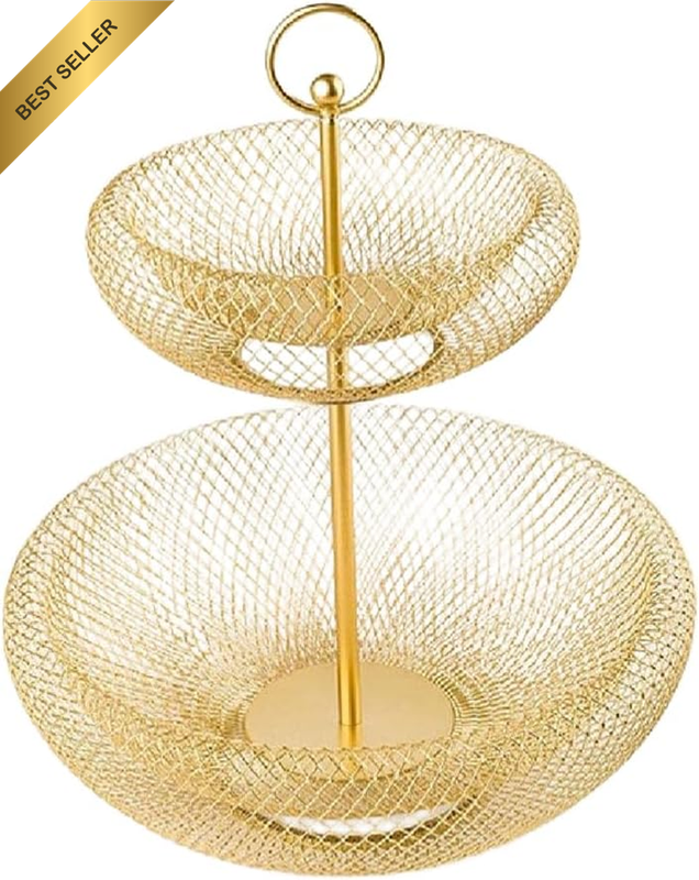 2 Tier Fruit Bowls,Creative Fruit Baskets, Fruits Stand Holder,Fruit Organizer,M