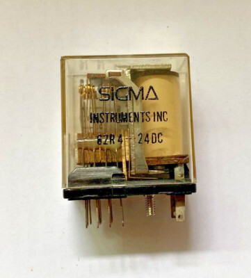 SIGMA 62R4-24DC DUST PROOF RELAY 4 POLE DOUBLE THROW 115VAC AND 28VDC