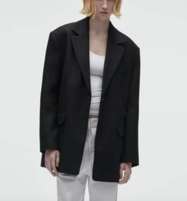 Women's oversized 2025 wool blazer