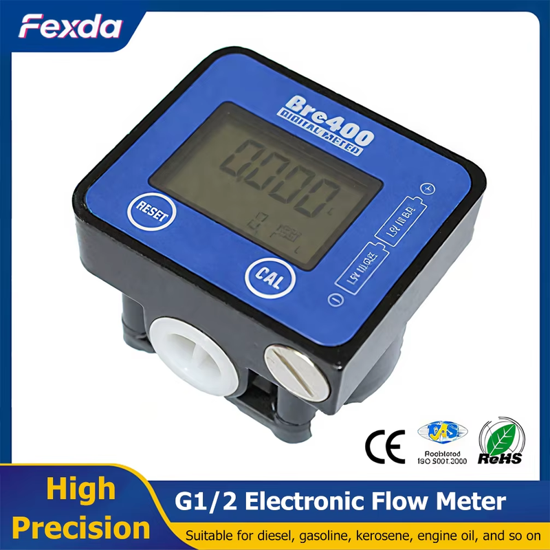 G1/2 Electronic Gear Flow Meter DN15 High Precision LCD Display Flowmeter Flow I