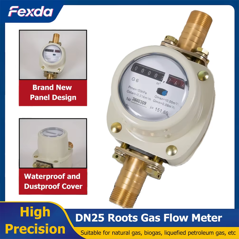 High Precision Roots Gas Flow Meter Mechanical Natural Gas Oxygen Biogas LPG Flo