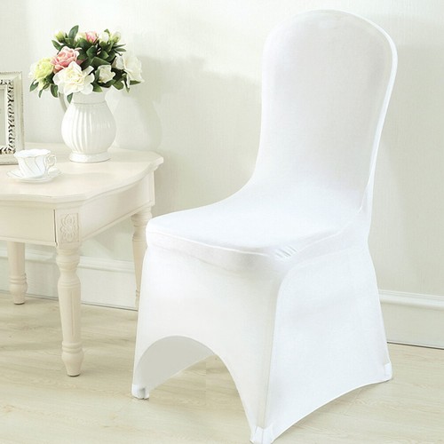 50/100 Black White Polyester Stretch Spandex Chair Covers Wedding Party Banquet