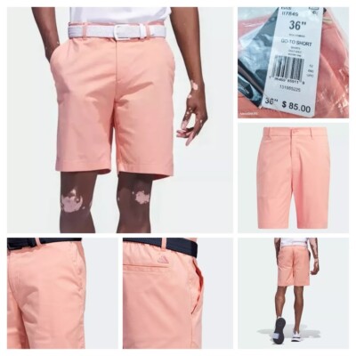 Adidas Go To 9'' Golf Shorts Men's 36 W Wonder Clay 5 Pocket Hybrid Knit Classic