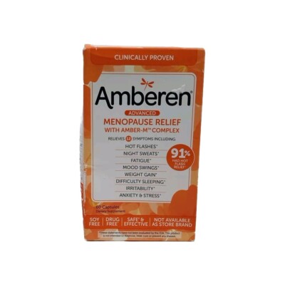 Amberen multi symptom Menopause Relief,  60 Capsules. Exp: 04/2026
