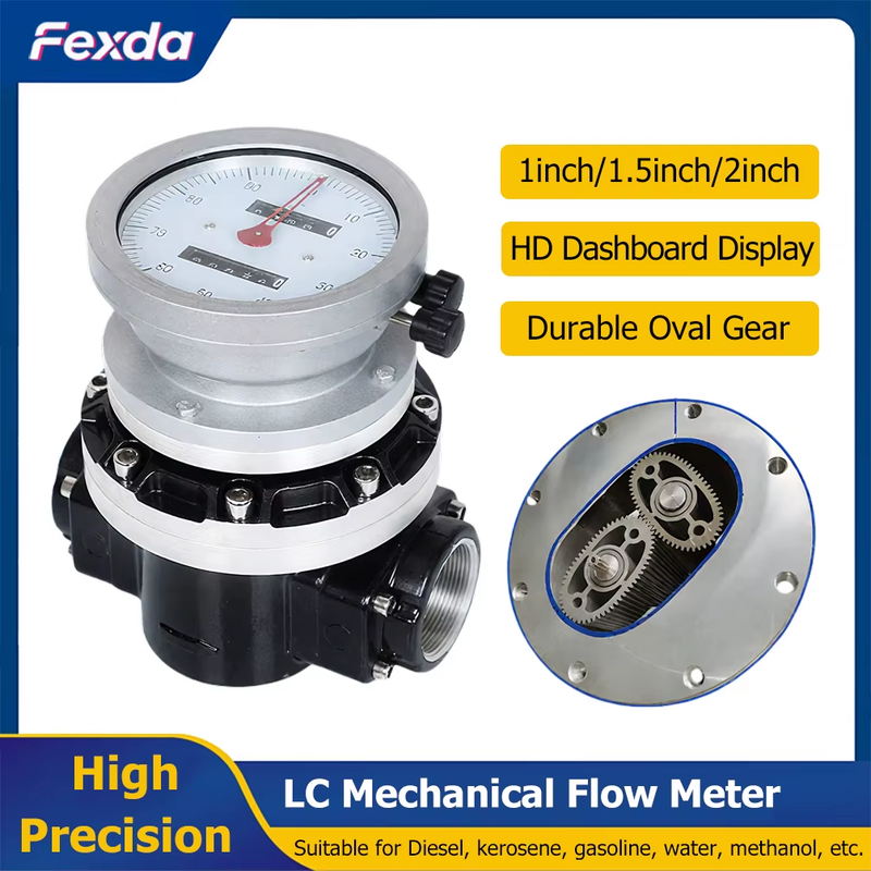 1inch/1.5inch/2inch LC Mechanical Oval Gear Flow Meter OGM High Precision Flowme
