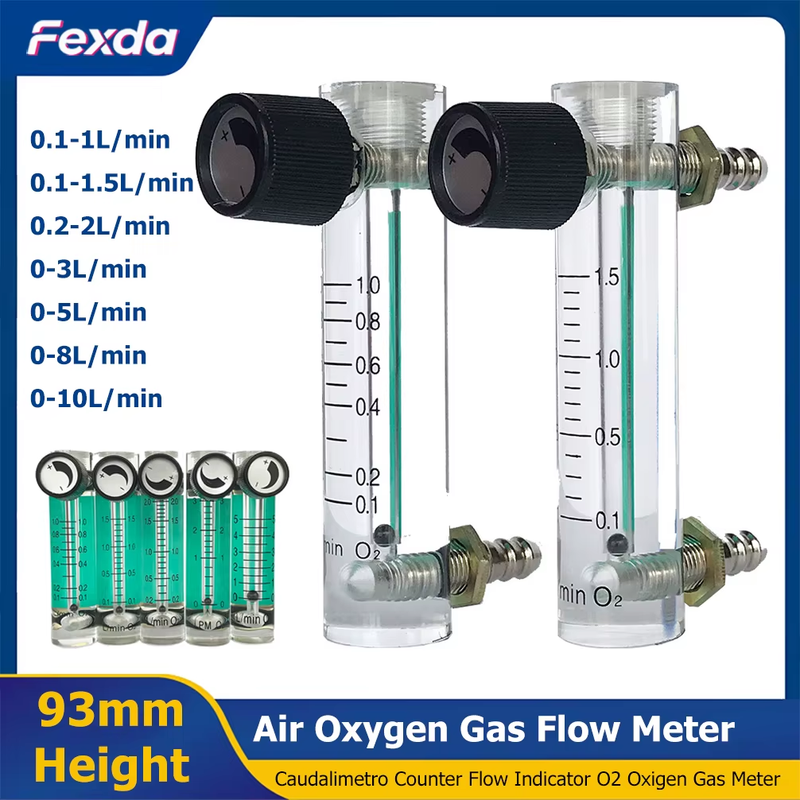 Air Oxygen Gas Flow Meter Flowmeter Caudalimetro Counter Flow Indicator O2 Oxyge