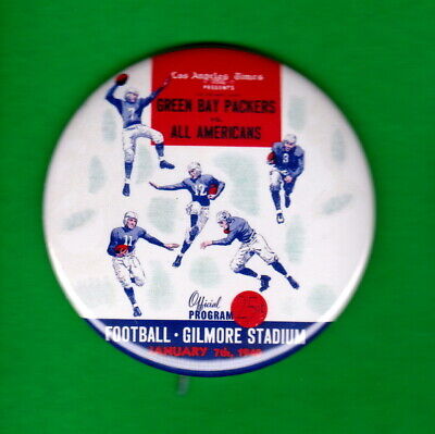 1940 STYLE NFL Pro Bowl Green Bay PACKERS Football  2-1/4'' RP *PIN* Gilmore Stad