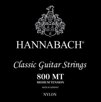 HANNABACH CORDES GUITARE CLASSIQUE SERIE 800 MEDIUM TENSION ARGENTÉE