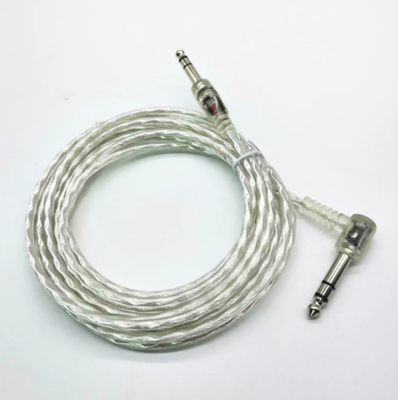 11 ft Silver Clear Transparent Dual Trigger Cable for Roland Alesis Drum