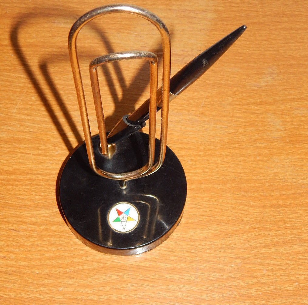 Order of the Eastern Star OES Eastern Star Masonic Pen Paper Letter Holder
