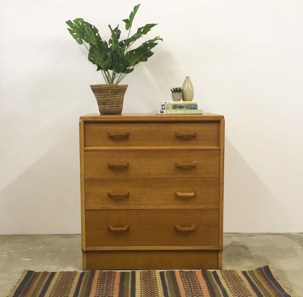 Vintage G Plan Blonde Oak Chest of Drawers MID CENTURY in Oxford