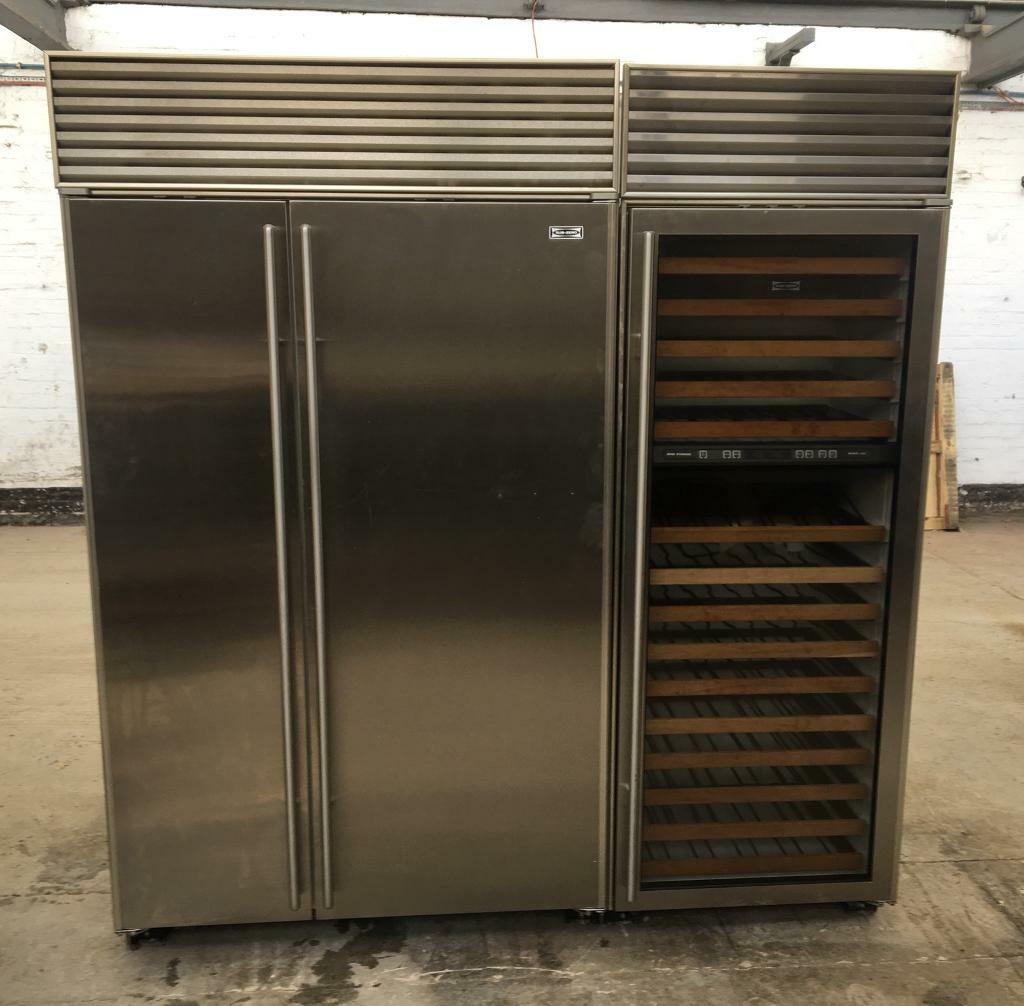 SUBZEROWOLF 632 48 INCH FRIDGE FREEZER & 427 WINE COOLER SIDE BY SIDE