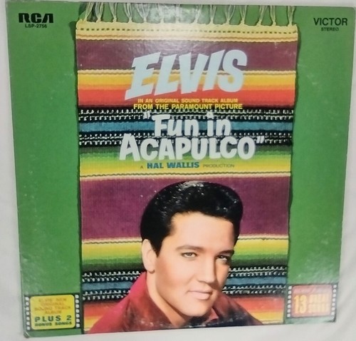 Elvis Presley Fun in Acapulco UK英盤Mono深溝 Elvis – Fun In Acapulco – Vinyl (LP, Album, Mono), 1963