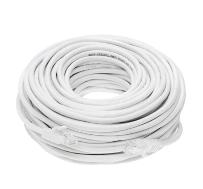 CAT6e/CAT6 Ethernet LAN Network RJ45 Patch Cable White 25FT-200FT Multipack LOT
