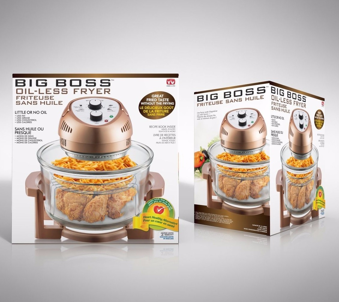 Big Boss 1300 Watt Oil Less Air Fryer 16 Quart Copper As Seen On Tv New Ebay