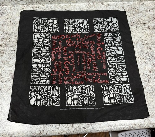 Vintage 1995 Alice In Chains Promo Bandana Grunge Layne