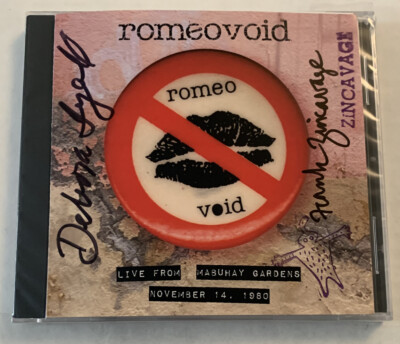 Romeo Void -Signed Booklet + Cd Live From The Mabuhay Gardens: November 14, 1980
