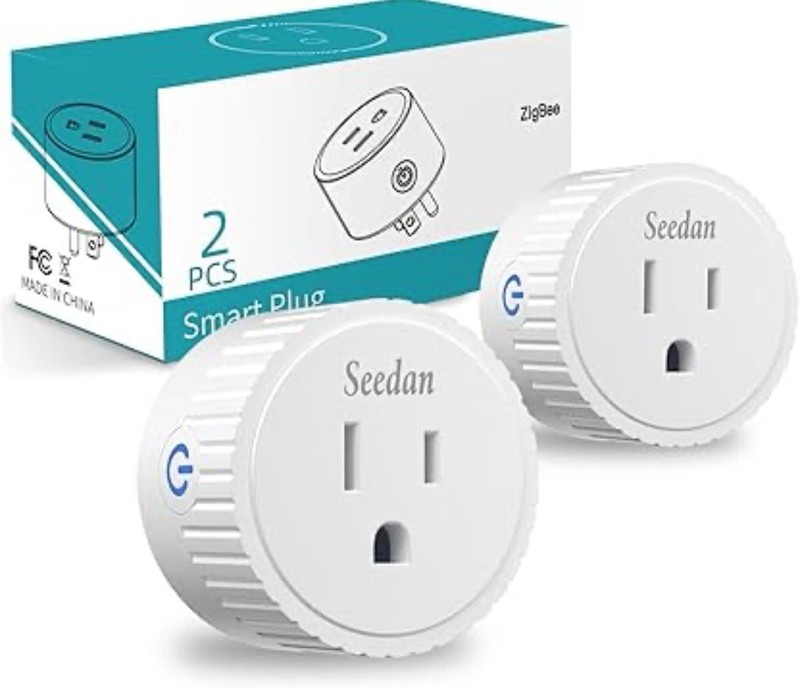 2 pack Smart Plug, ZigBee Switch Mini Smart Outlet Works