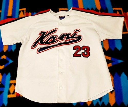 90's Authentic Karl Kani Jersey 23[ XL, White& Red,New W/O