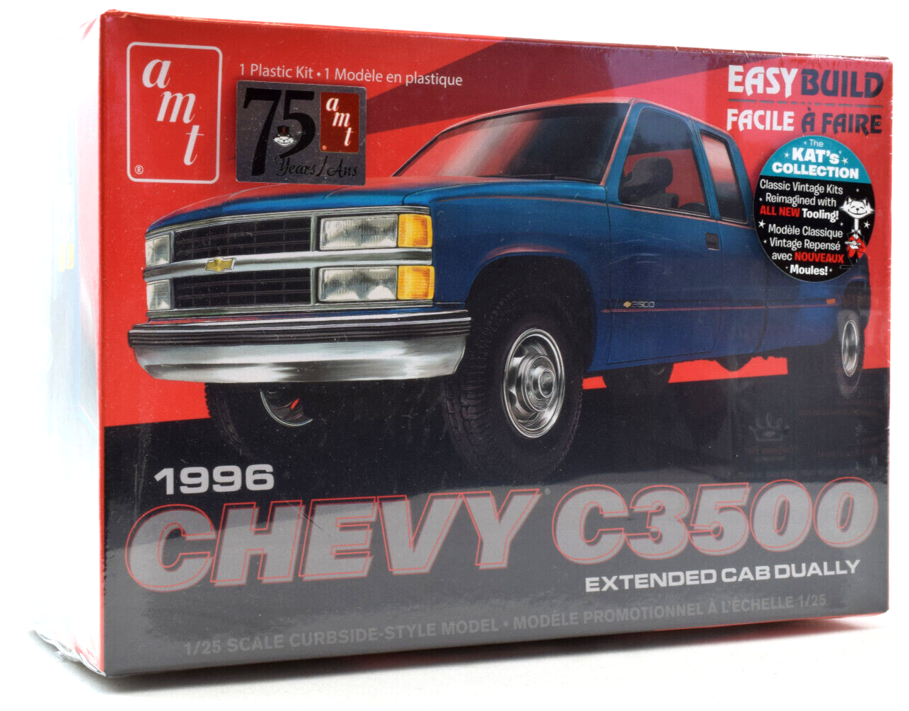 自動車 1/25 Chevy SILVERADO C-3500 Dually AMT 1/25 scale 1996 Chevy C3500 Extended Cab Dually plastic