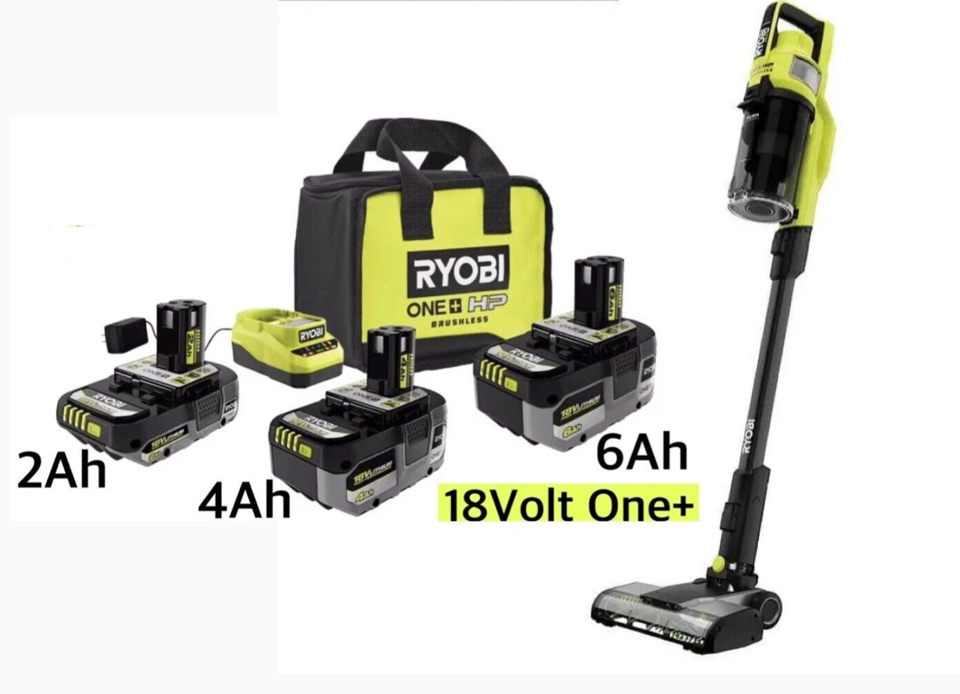Ryobi Stick Vacuum 18V Brushless Cordless (Tool Only)
