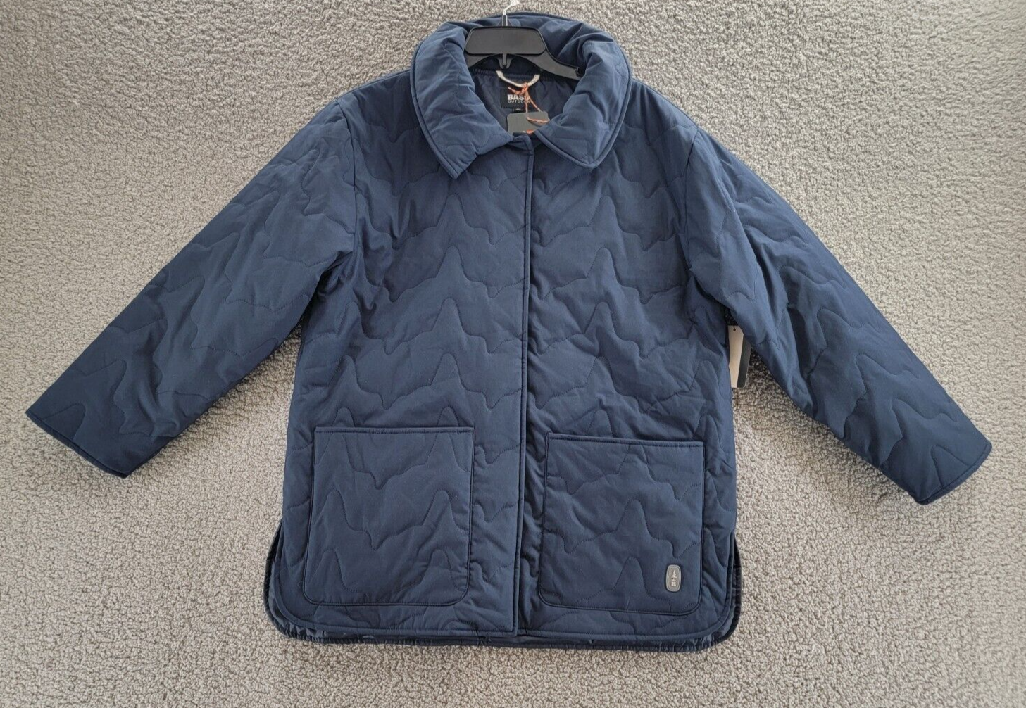 Bass Outdoor Quilted Long-Sleeve Jacket Women M Navy Blue - Picture 2 of 14