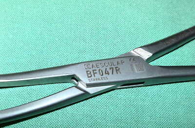 AESCULAP BF047R & IDEA Kornzange Polypen Tupferzange 20cm gebo. Dressing Forceps