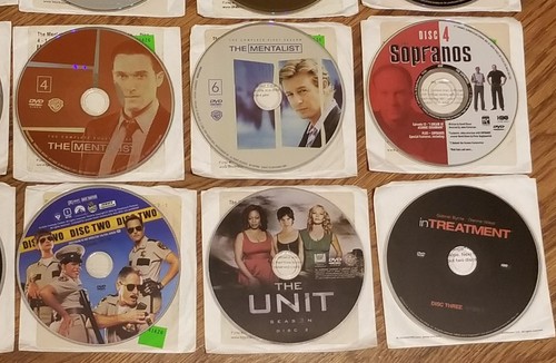 Mixed lot of 20 Used DVDS  Various Genres No Cases/In Sleeves TV Series Action