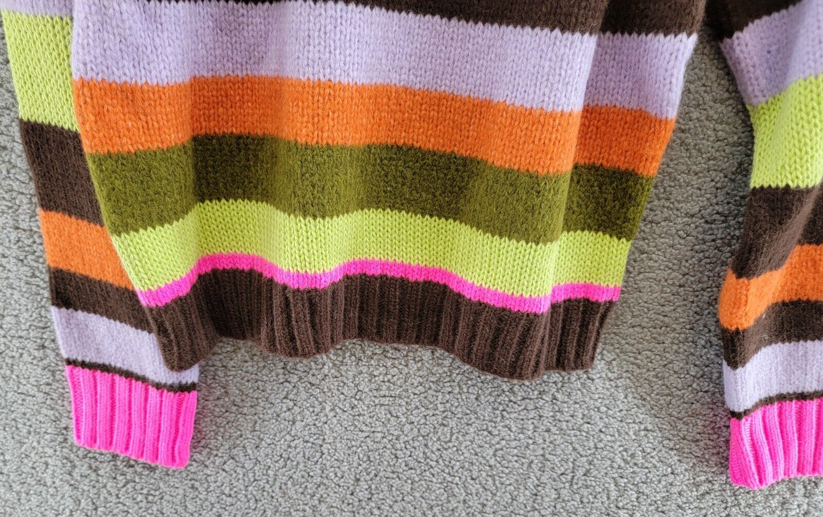 Velvet By Graham & Spencer Striped Knit Crewneck Sweater Women's XS Multi L/S - Picture 10 of 15
