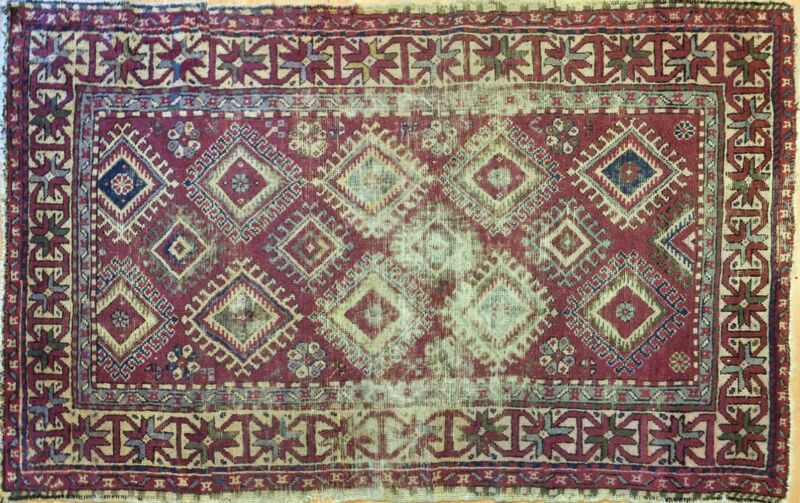 Tremendous Turkish - 1900s Antique Tribal Rug - Oriental Carpet - 3.10 X 6 Ft.